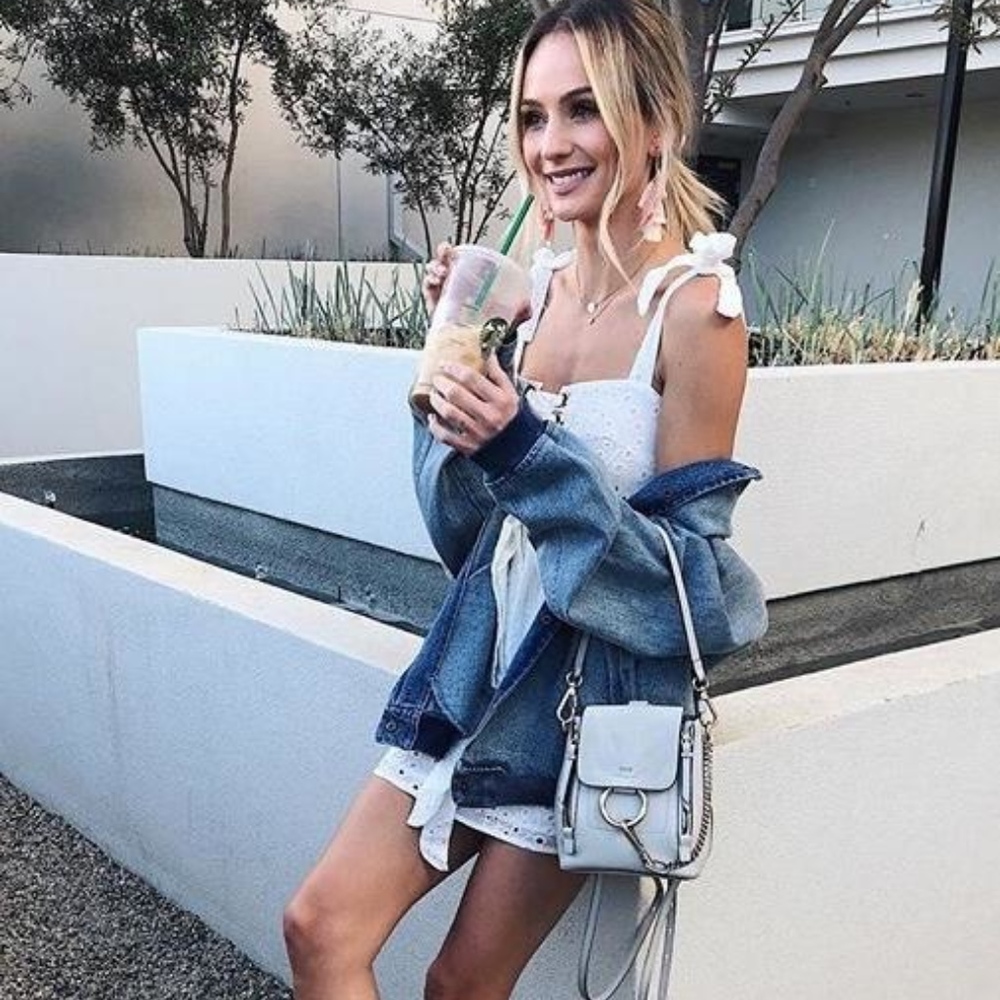 Daydreamer tassel earnings in peach and gold